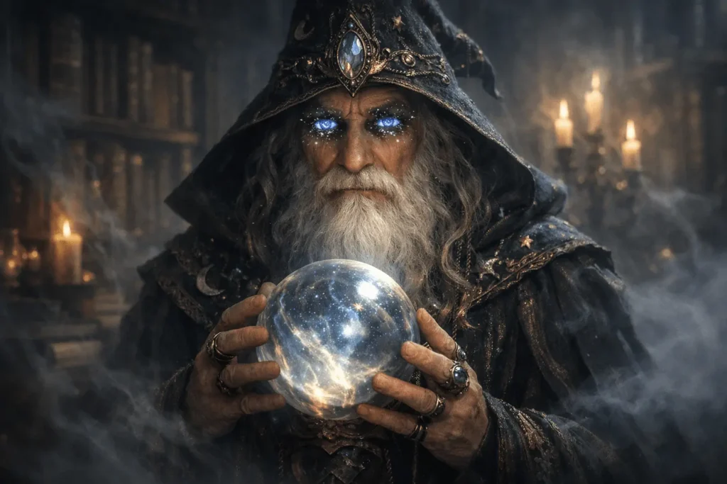 Best MidJourney Prompt Formula -Mystical wizard