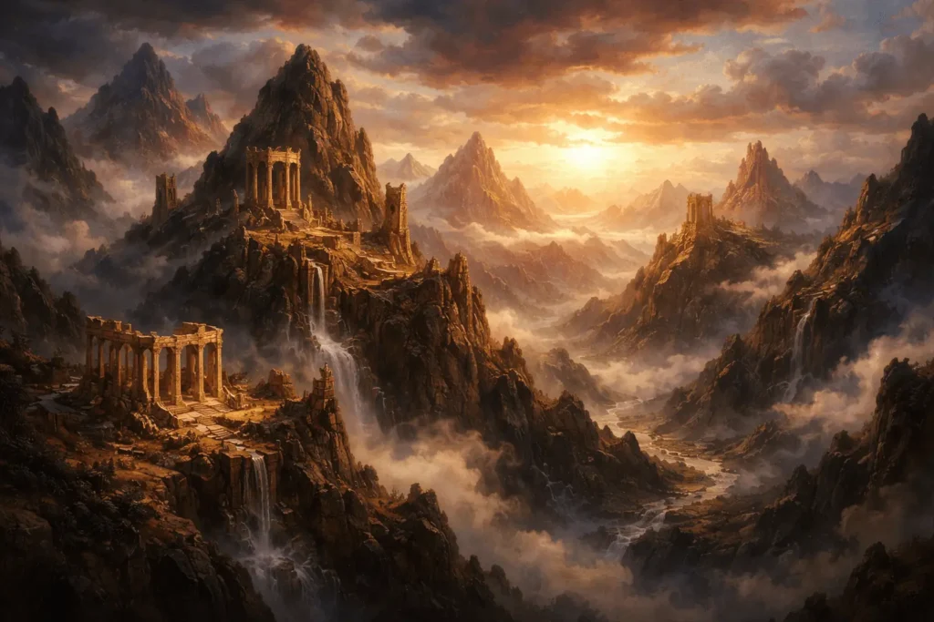 Best Midjourney Prompt Formula - Epic mountain range