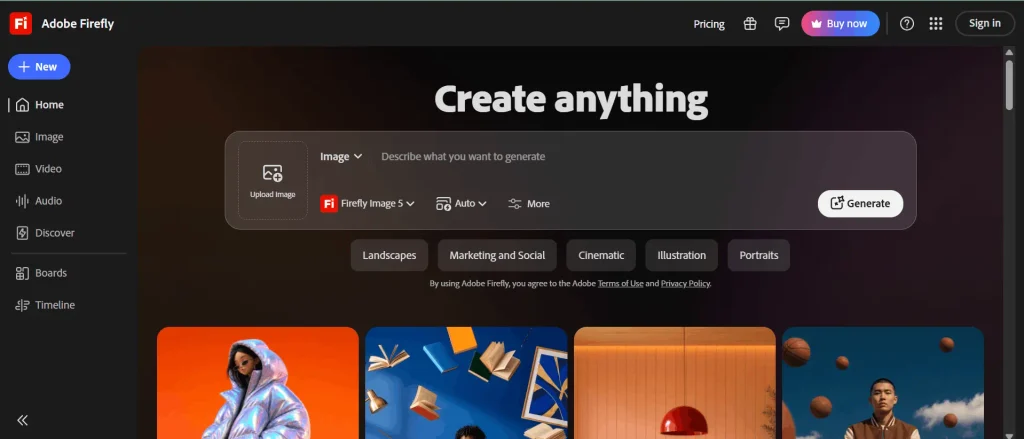 Adobe Firely UI