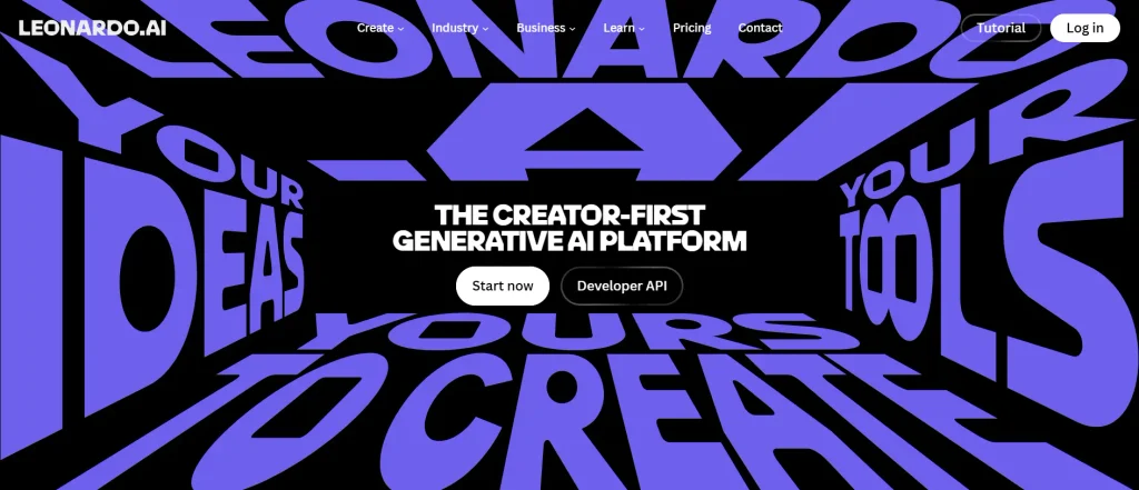 Leonardo Ai web UI