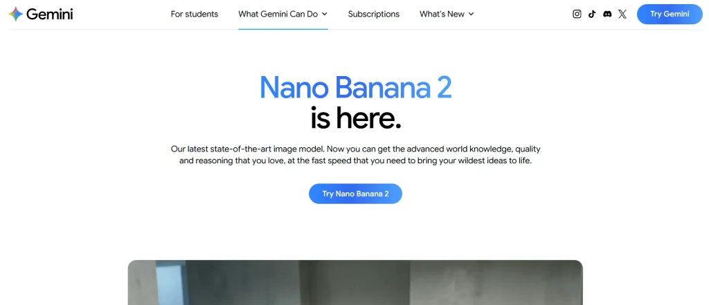 Google nano banan UI
